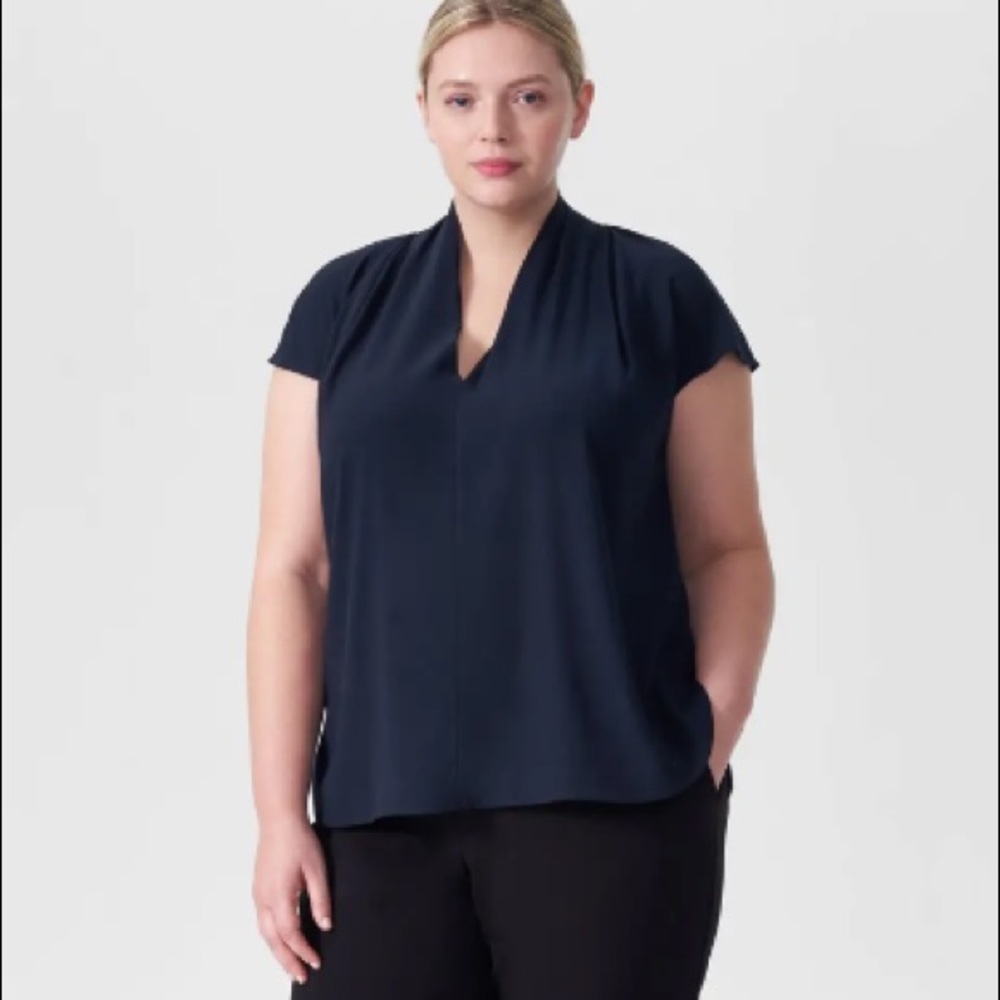 Universal Standard Cambria Luxe Twill Top, Size S